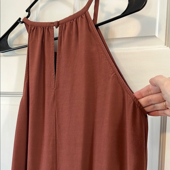 Eileen Fisher Brown Floor Length Maxi Sleeveless Dress - Size Medium - Picture 11 of 16